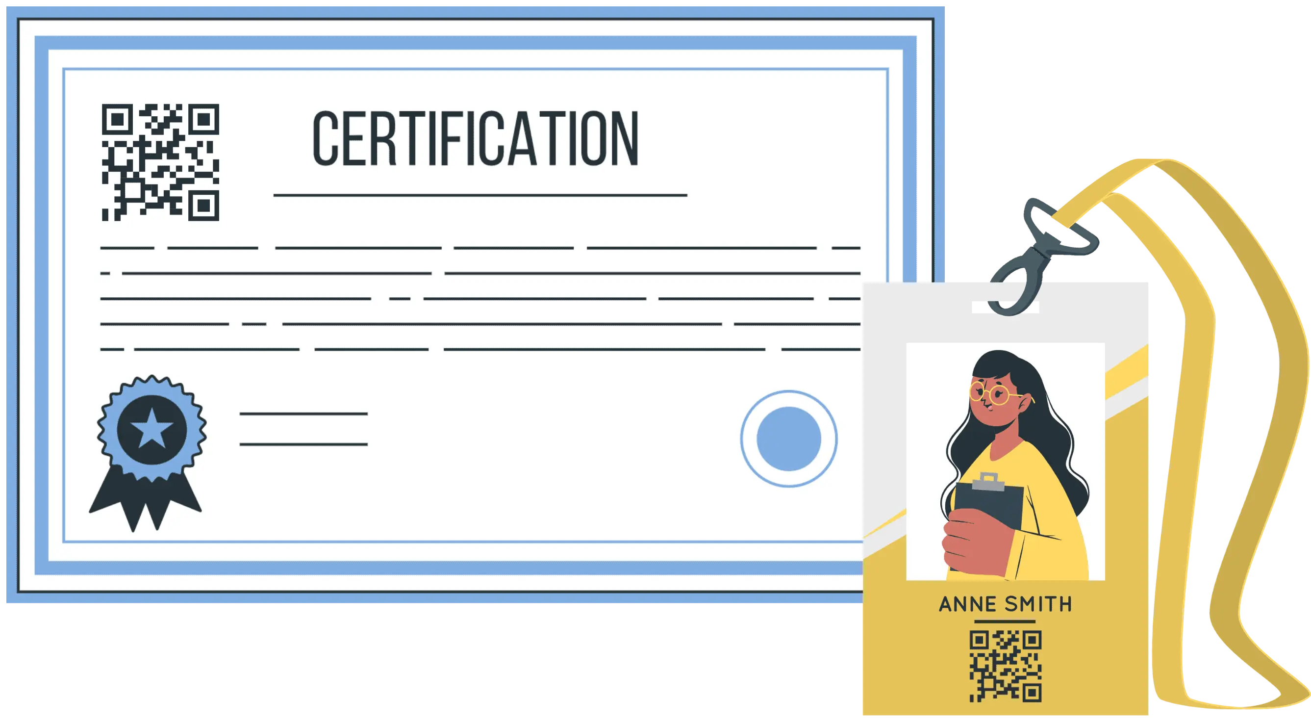 issue QR code document to the student