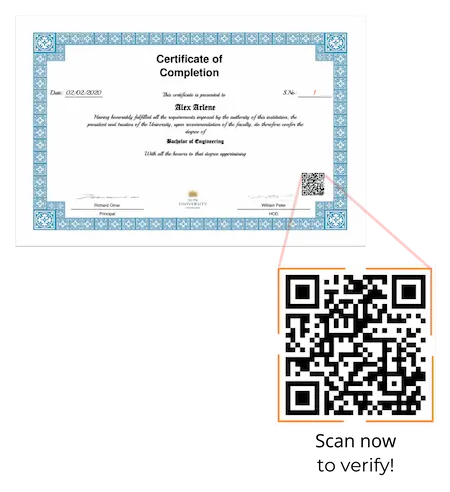 try the QR code verification solution